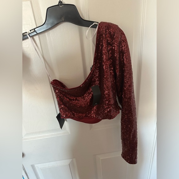 lulus jackpot sequin one shoulder set - Picture 2 of 6